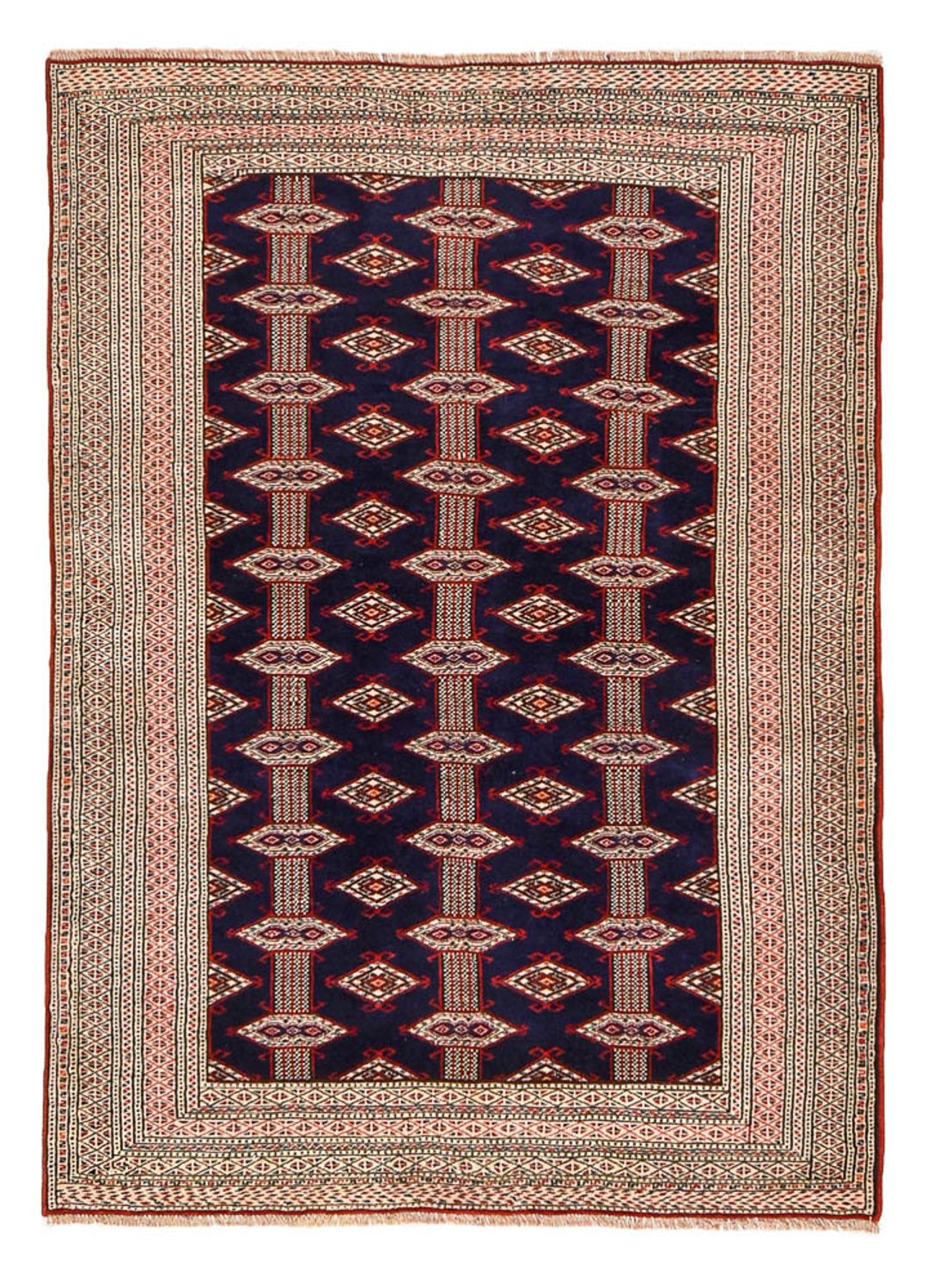 Alfombra Turkaman - 175 x 125 cm - azul oscuro