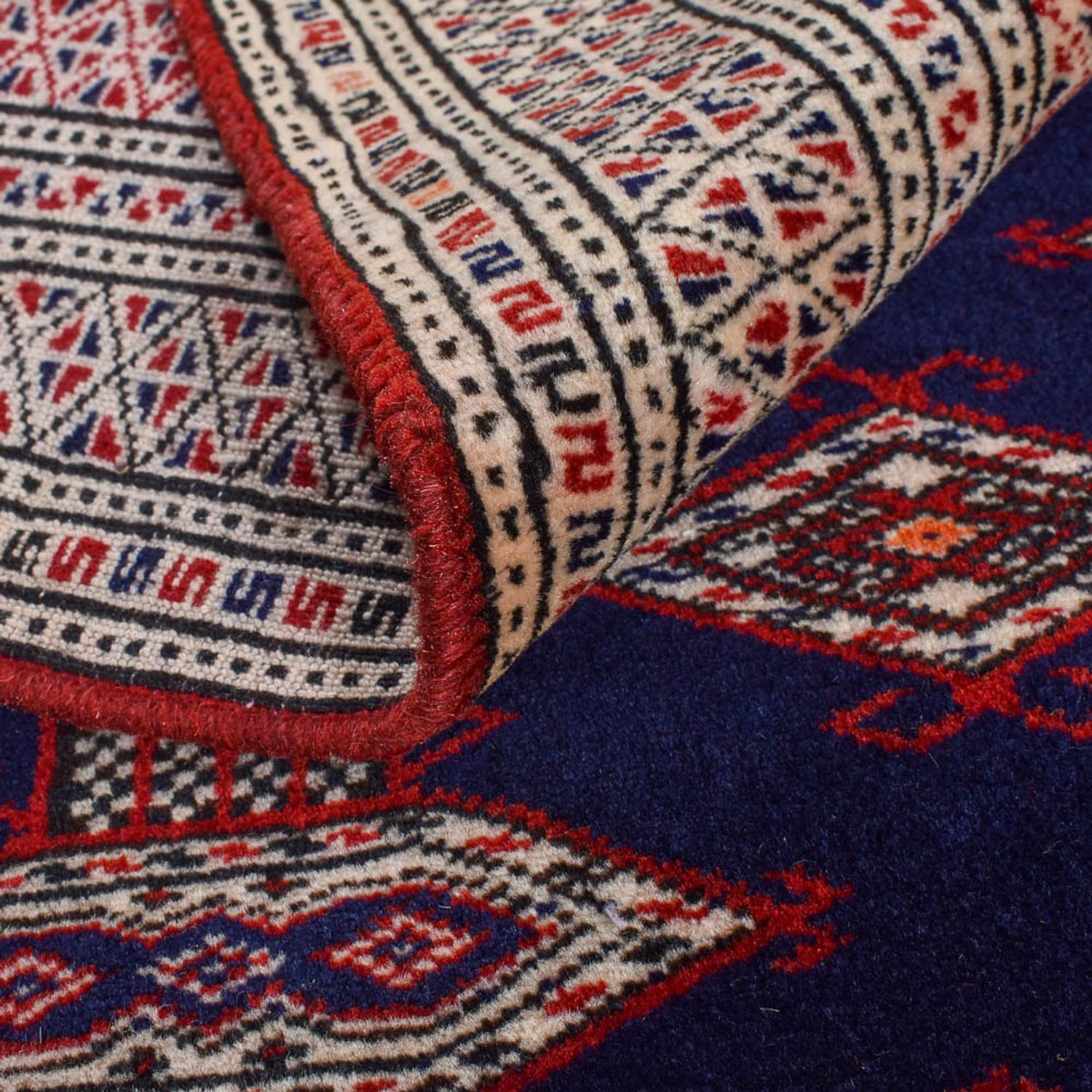 Turkaman tapijt - 175 x 125 cm - donkerblauw