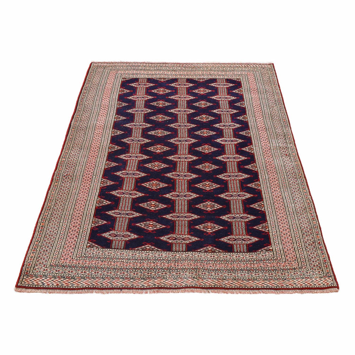 Turkaman tapijt - 175 x 125 cm - donkerblauw