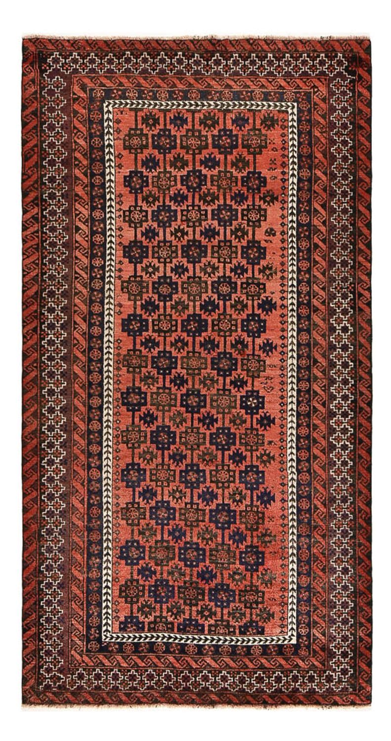 Tapis de couloir Tapis Turkaman - 219 x 114 cm - rouge clair