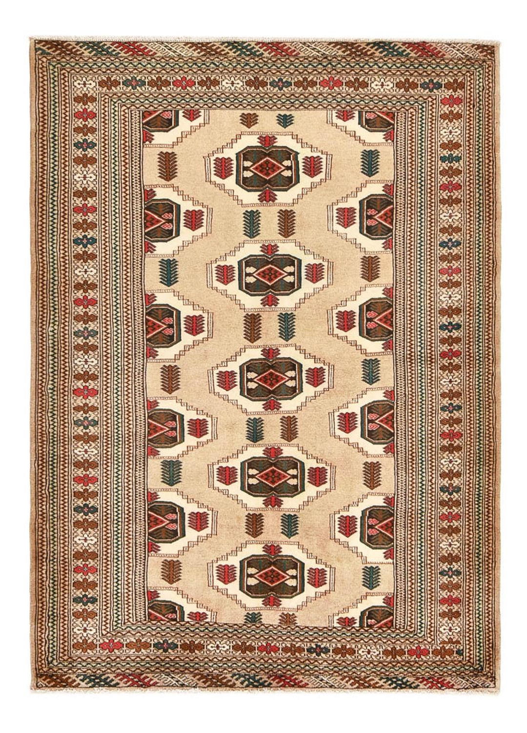 Tapis Turkaman - 199 x 143 cm - multicolore