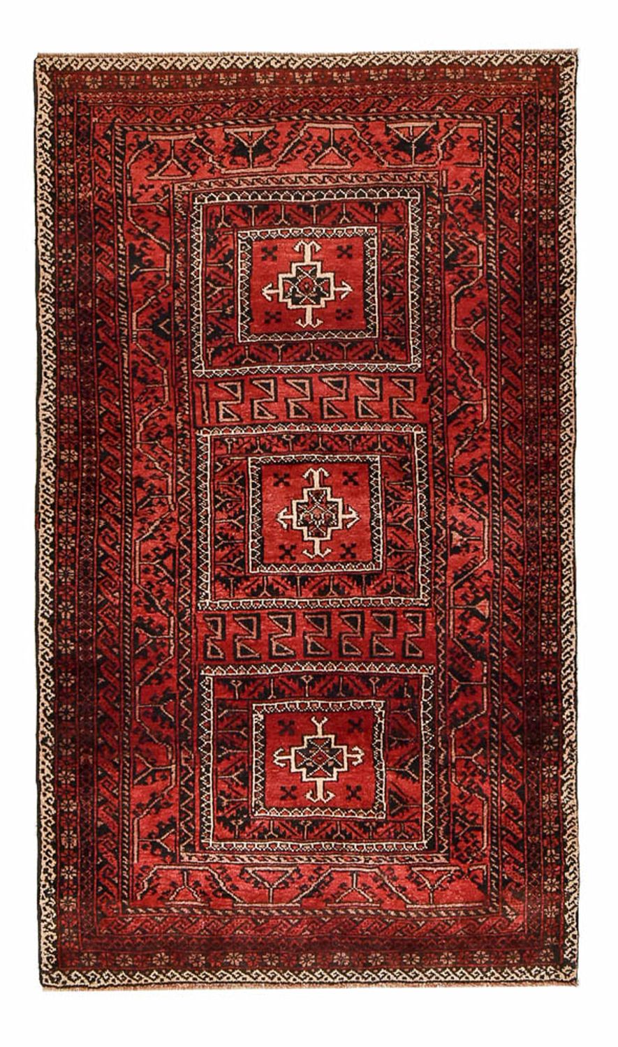 Tapis Belutsch originale  - 198 x 114 cm - rouge