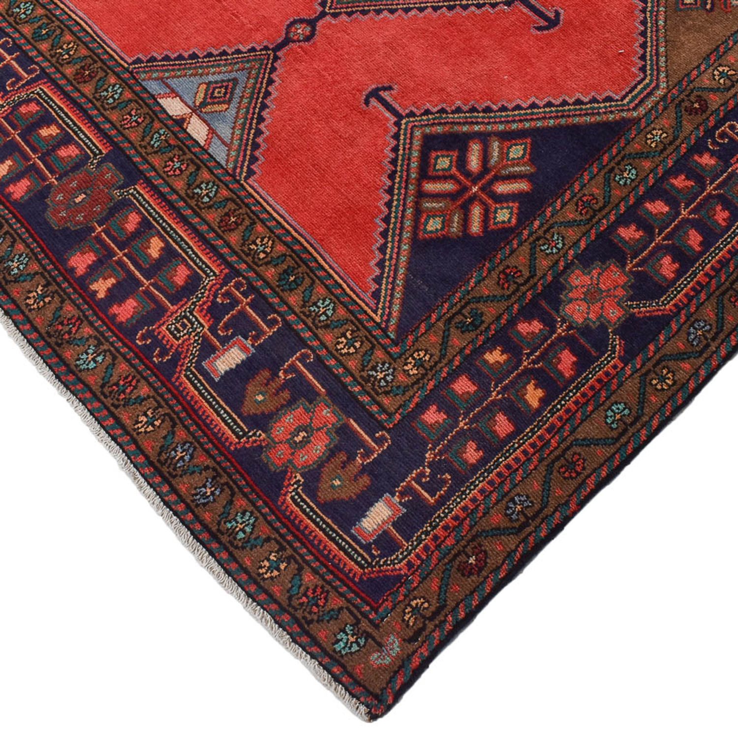 Tapis de couloir Tapis persan - Nomadic - 280 x 147 cm - rouge