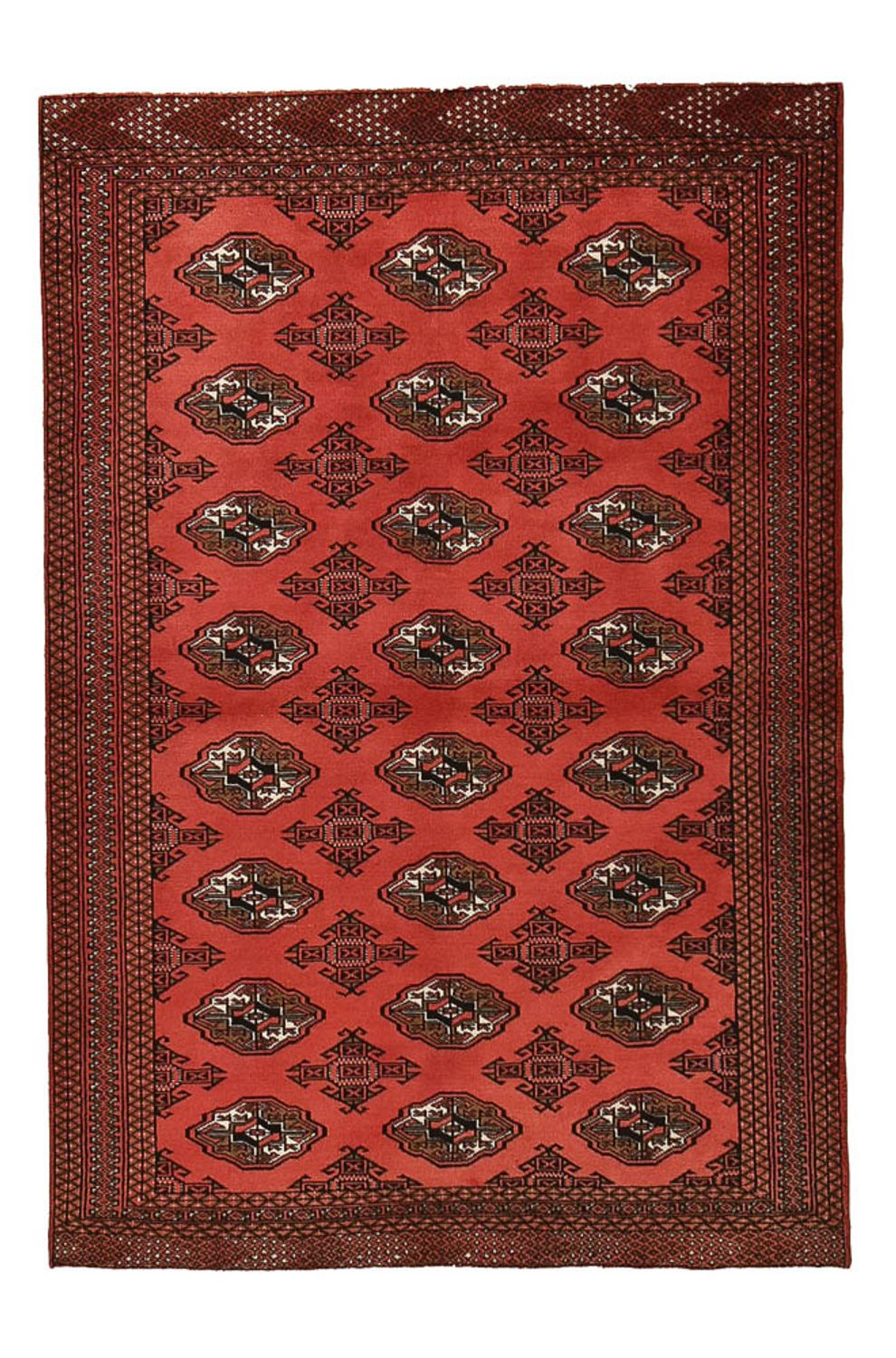 Turkaman Rug - 188 x 126 cm - red