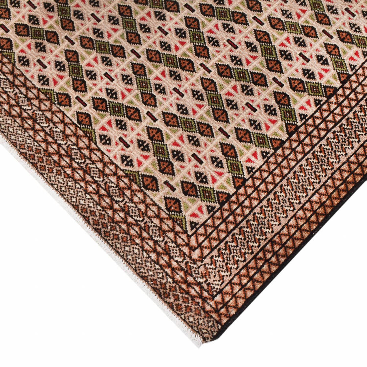 Turkaman Teppich - 193 x 130 cm - dunkelbeige