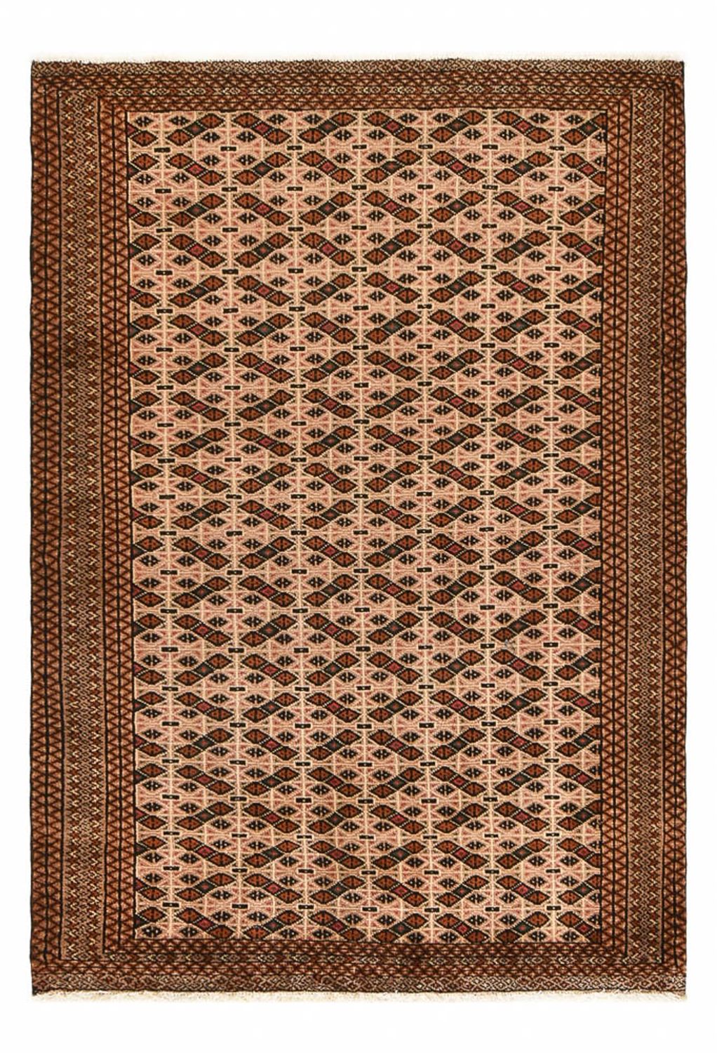 Tapis Turkaman - 191 x 130 cm - beige foncé