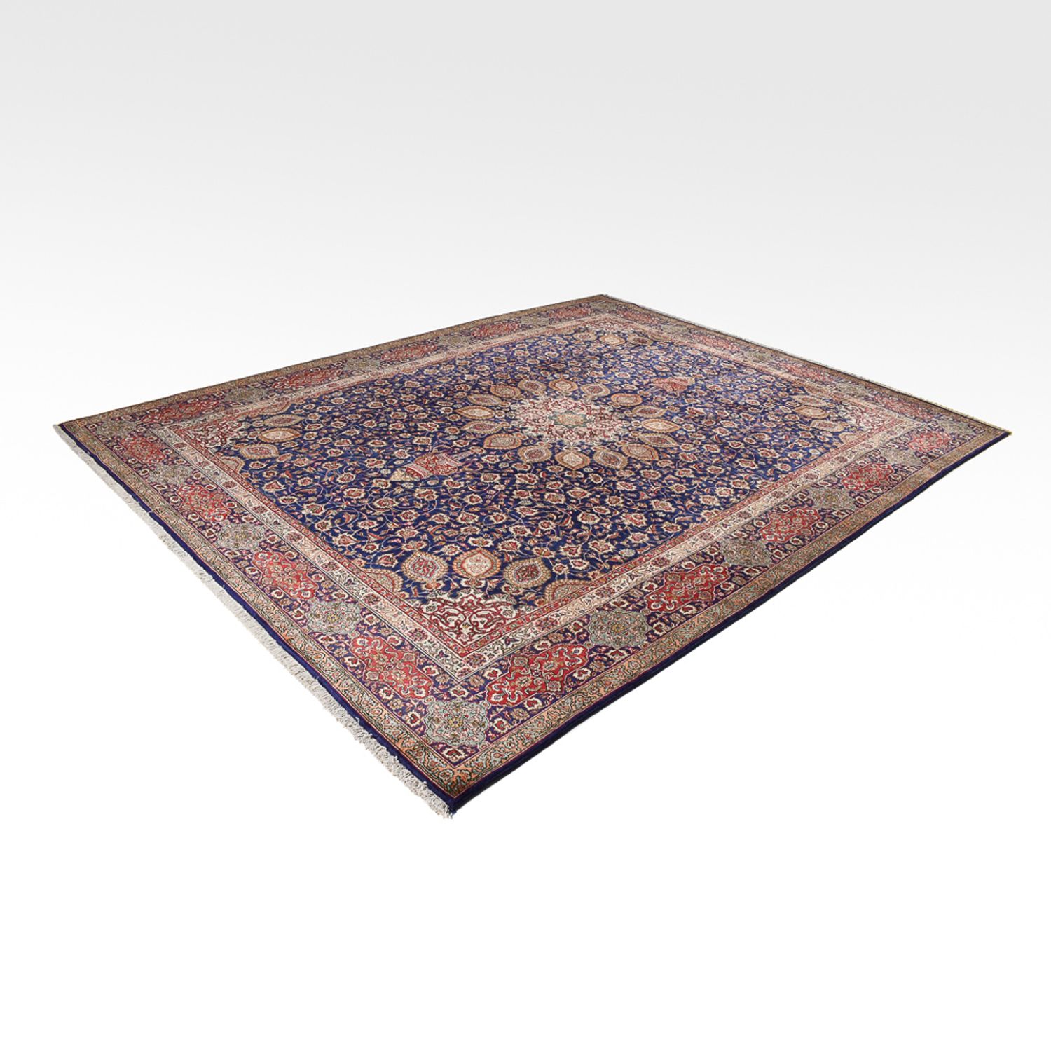 Perzisch tapijt - Tabriz - Royal - 387 x 297 cm - donkerblauw