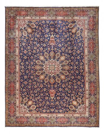 Tappeto Persero - Tabriz - Reale - 387 x 297 cm - blu scuro