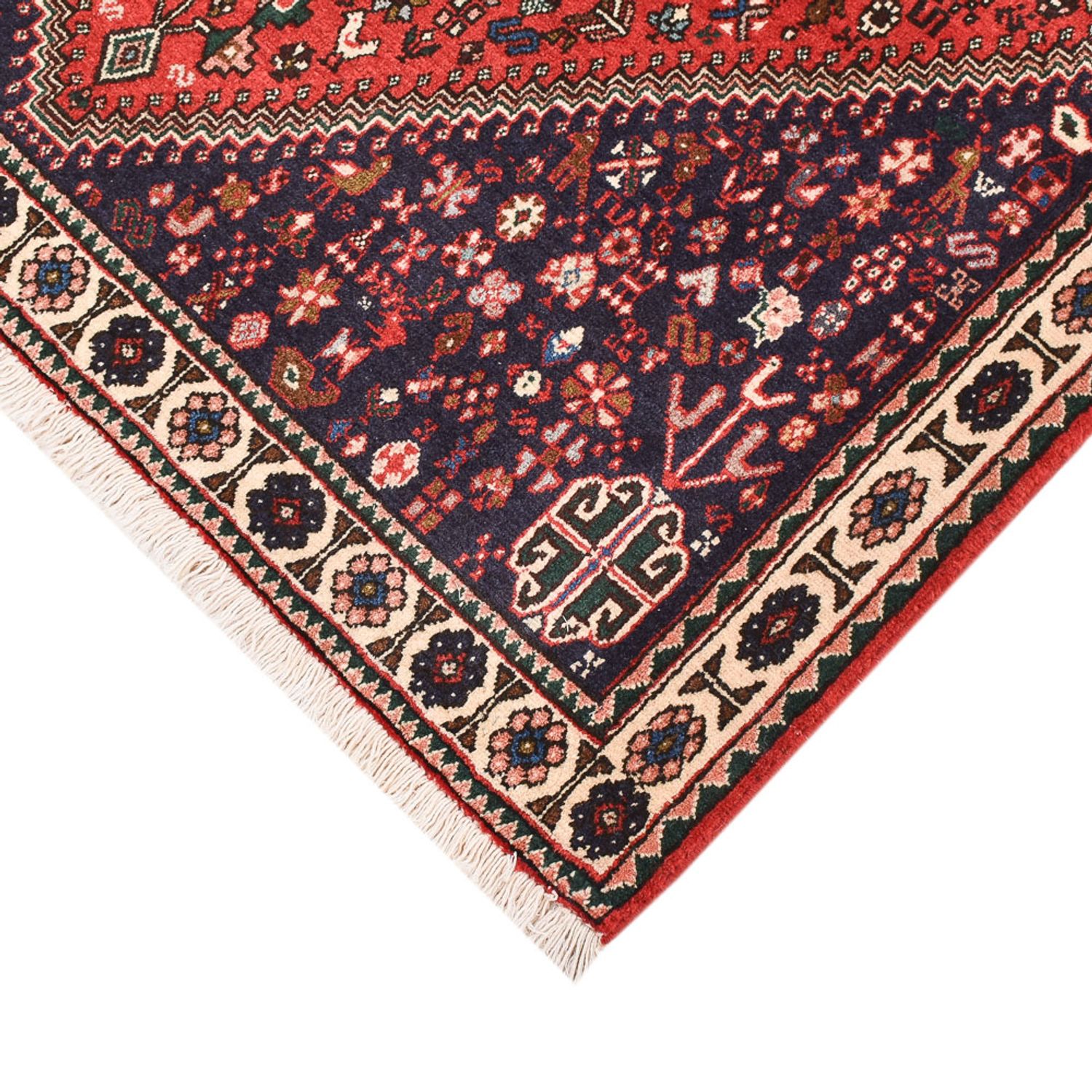 Tapis persan - Nomadic - 150 x 111 cm - rouge