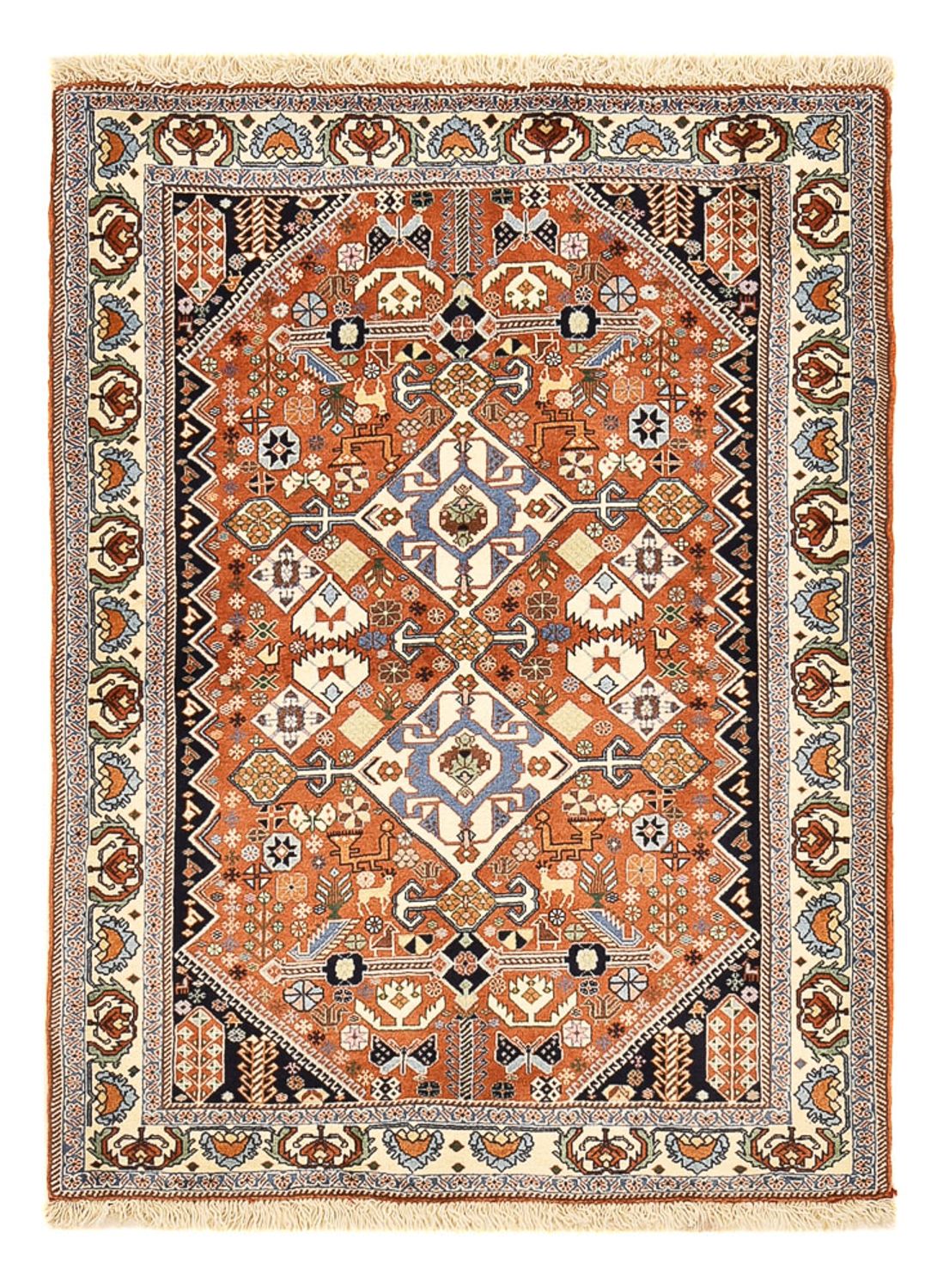 Gabbeh Teppich - Kaschkuli Perser - 150 x 109 cm - mehrfarbig