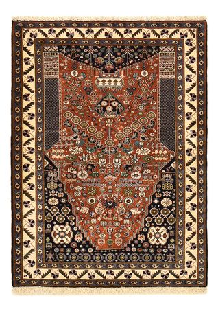 Gabbeh Teppich - Kaschkuli Perser - 154 x 111 cm - mehrfarbig