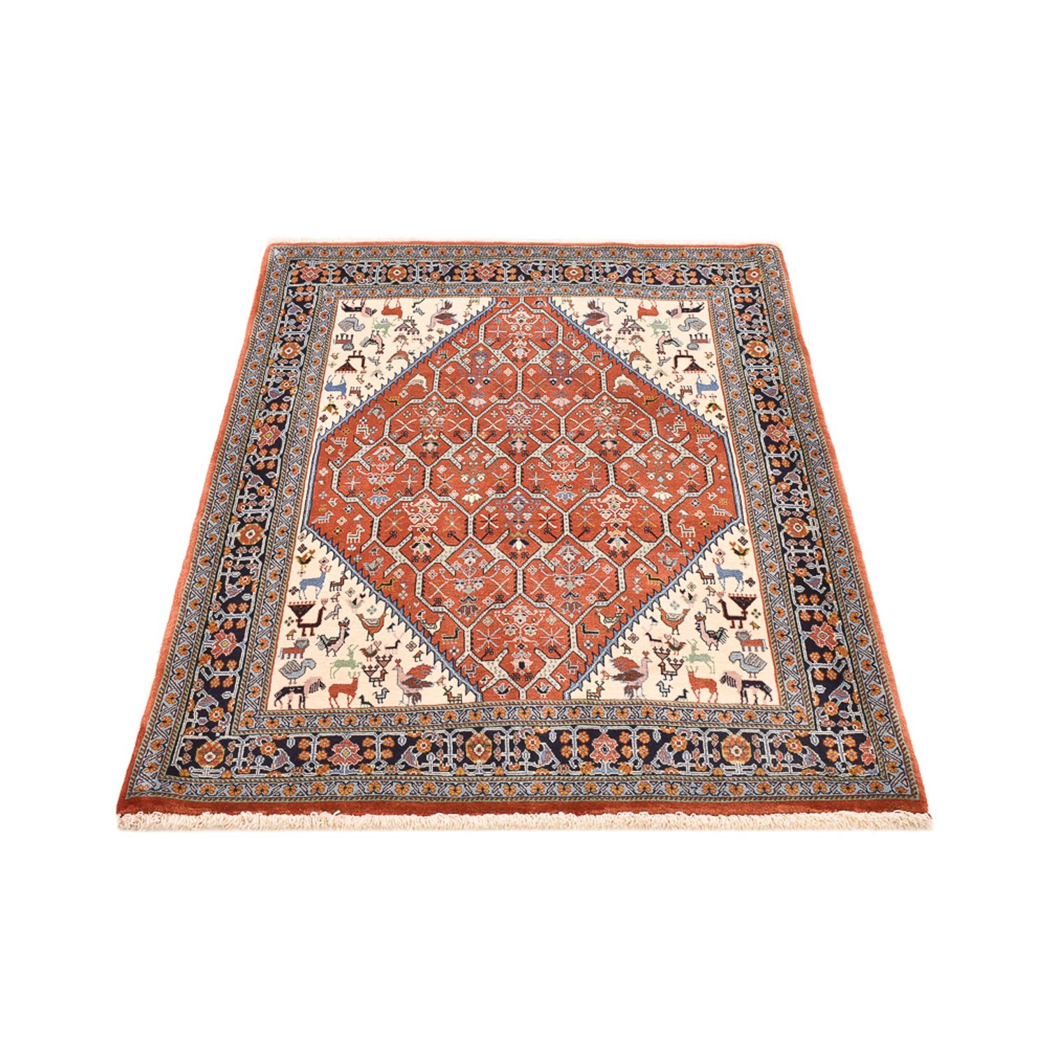 Tapete Gabbeh - Kashkuli Persa - 152 x 112 cm - multicolorido