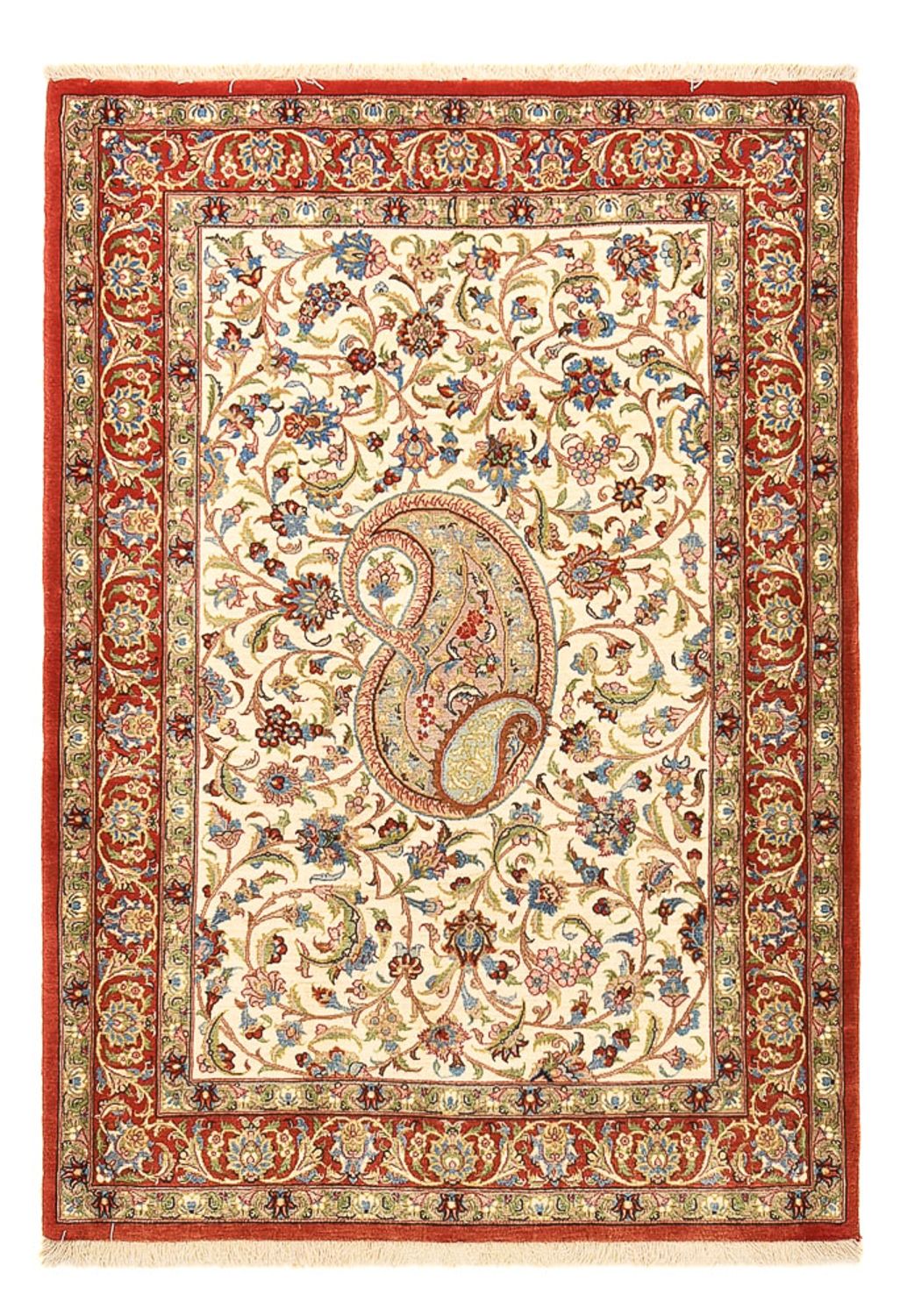 Alfombra Persa - Ghom - Royal - 162 x 109 cm - beige