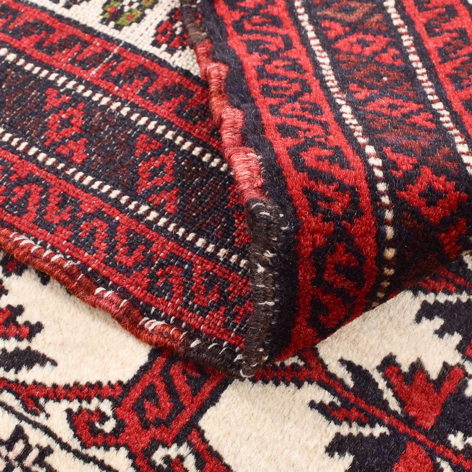 Belutsch Teppich - 128 x 100 cm - mehrfarbig