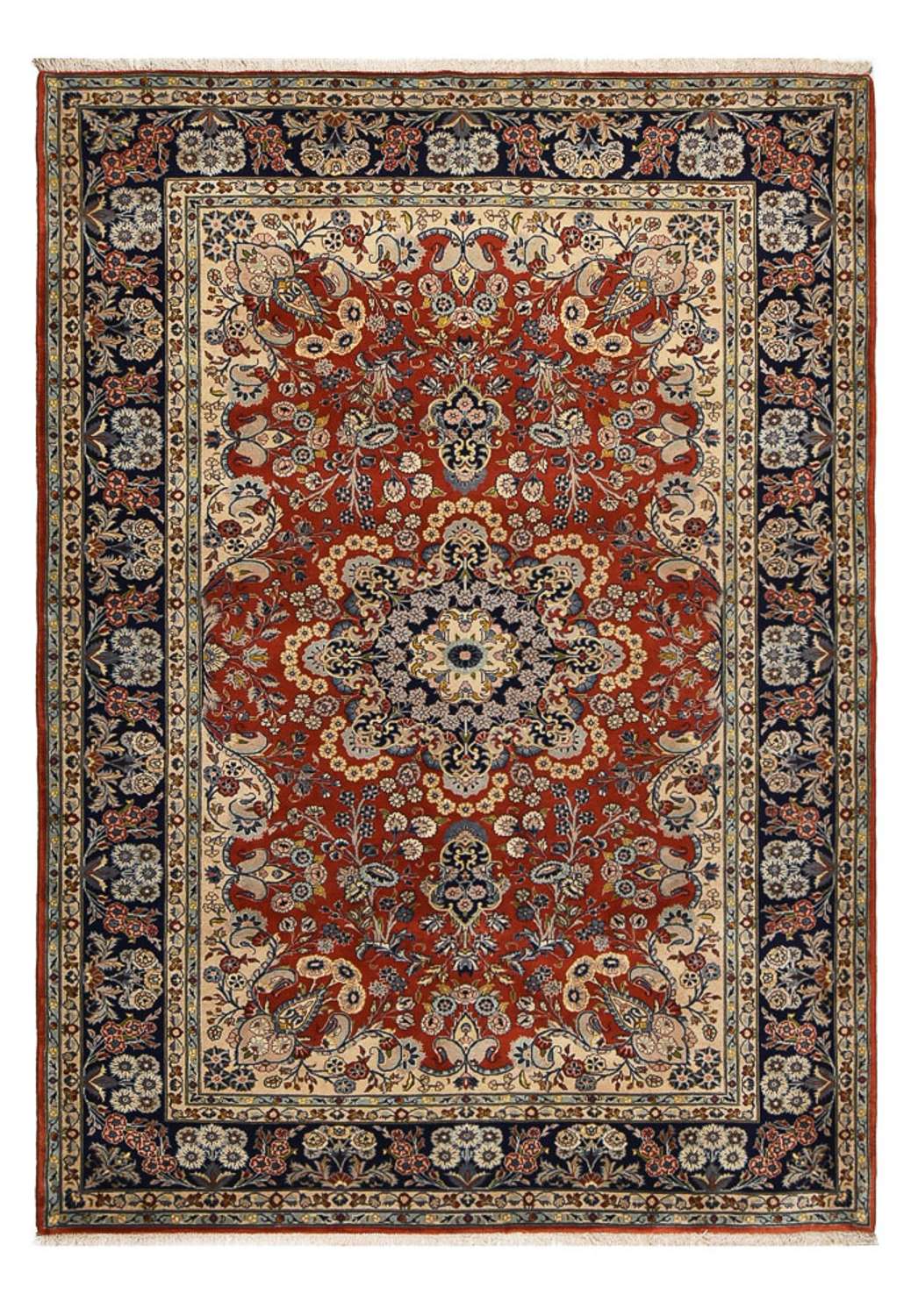 Tapis persan - Keshan - 288 x 208 cm - rouge foncé