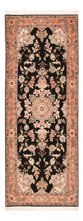 Løper Persisk teppe - Tabriz - Premium - 210 x 80 cm - mørkeblå