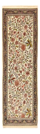 Tapis de couloir Tapis persan - Ghom - Royal - 203 x 63 cm - beige clair