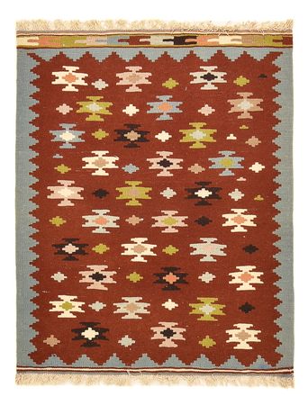 Kelim Carpet - orientalisk matta - 134 x 100 cm - flerfärgad