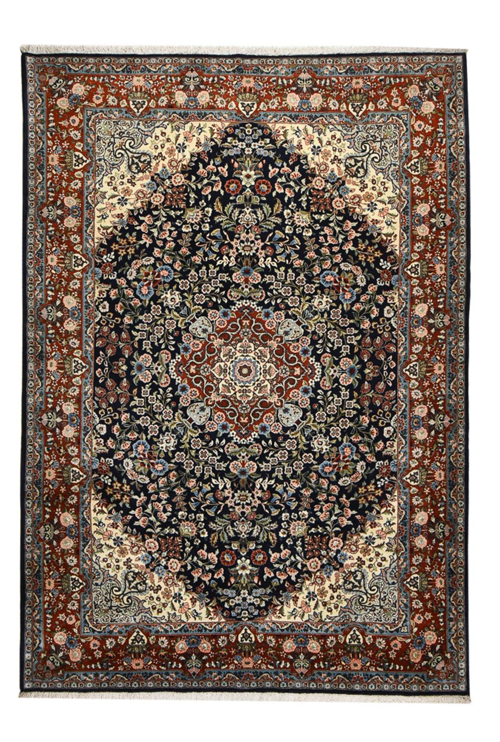 Tapis persan - Keshan - 315 x 220 cm - bleu foncé