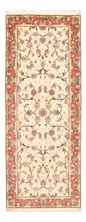 Tapis de couloir Tapis persan - Tabriz - Royal - 204 x 80 cm - beige