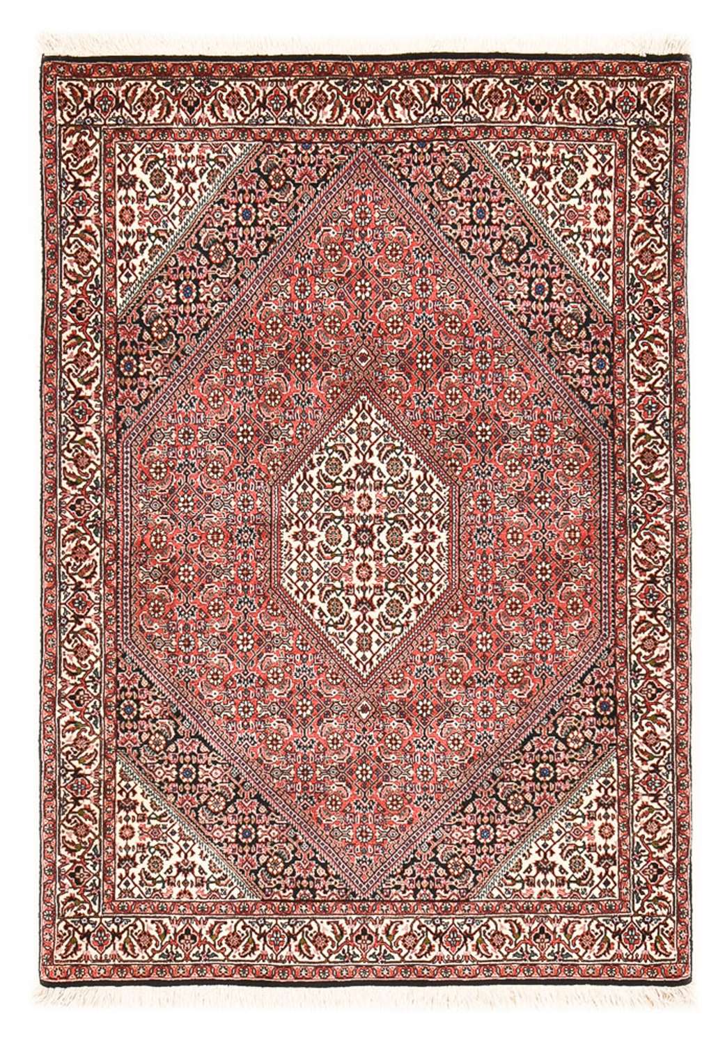 Alfombra persa - Bidjar - 156 x 110 cm - rojo claro