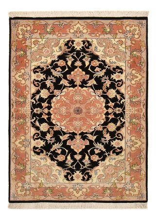 Dywan perski - Tabriz - Premium - 145 x 100 cm - ciemnoniebieski