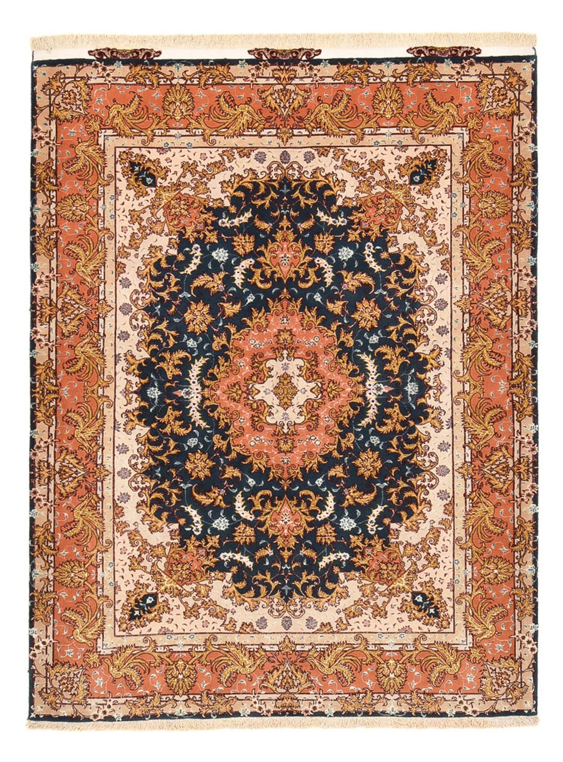 Dywan perski - Tabriz - Premium - 202 x 148 cm - wielokolorowy