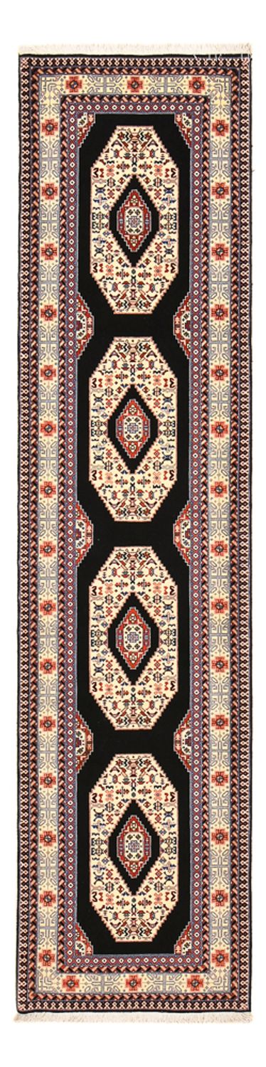 Loper Perzisch tapijt - Tabriz - Premium - 305 x 75 cm - donkerblauw