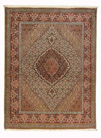 Tappeto Persero - Tabriz - Reale - 198 x 156 cm - marrone scuro