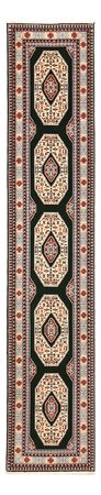 Biegacz Dywan perski - Tabriz - Premium - 372 x 74 cm - ciemnoniebieski