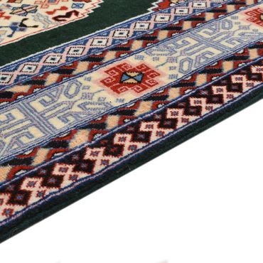 Corredor Tapete Persa - Tabriz - Premium - 372 x 74 cm - azul escuro