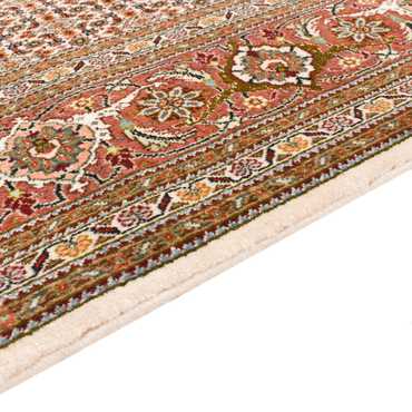 Loper Perzisch tapijt - Tabriz - Royal - 404 x 150 cm - lichtbruin