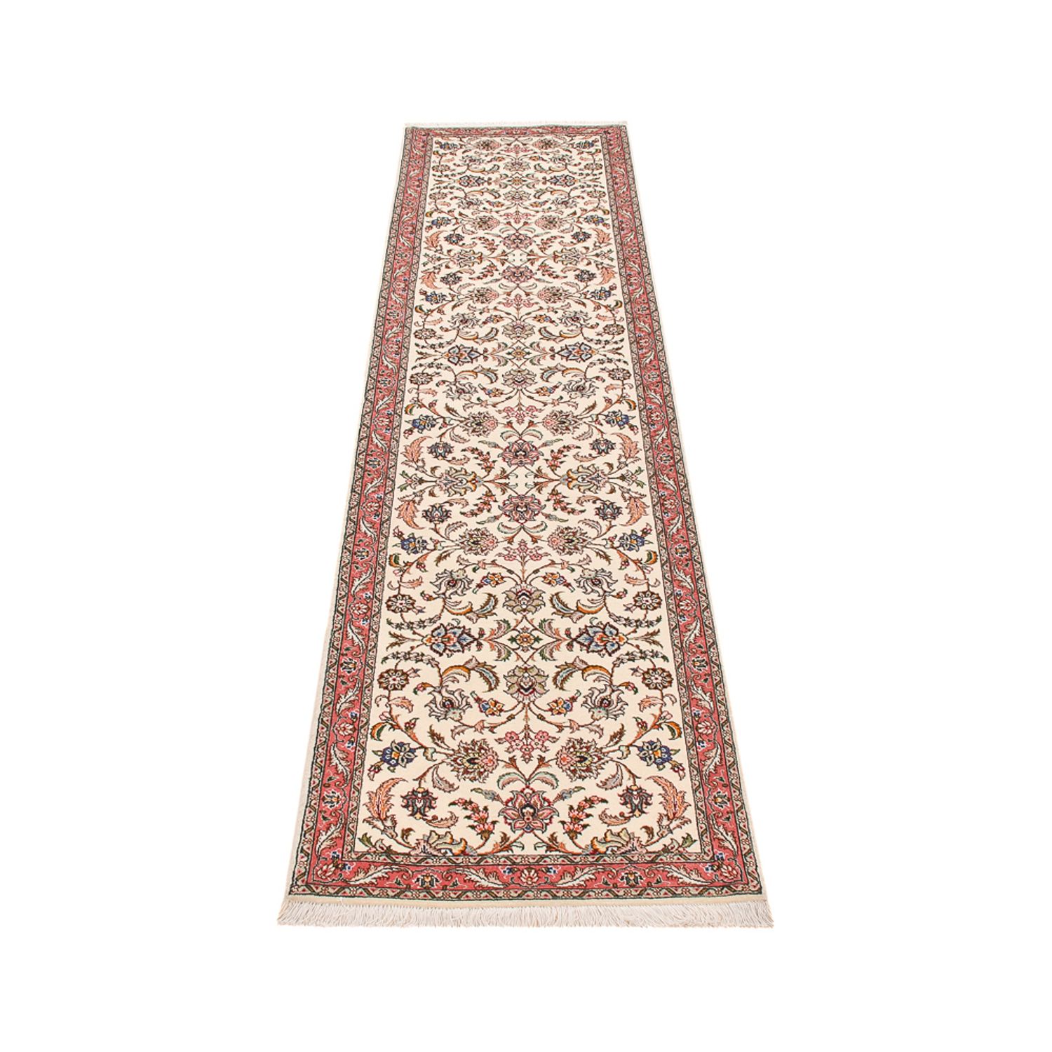 Tappeto corsia Tappeto Persero - Tabriz - Reale - 295 x 72 cm - sabbia