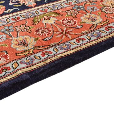 Tapis persan - Ghom - Royal - 202 x 141 cm - bleu foncé