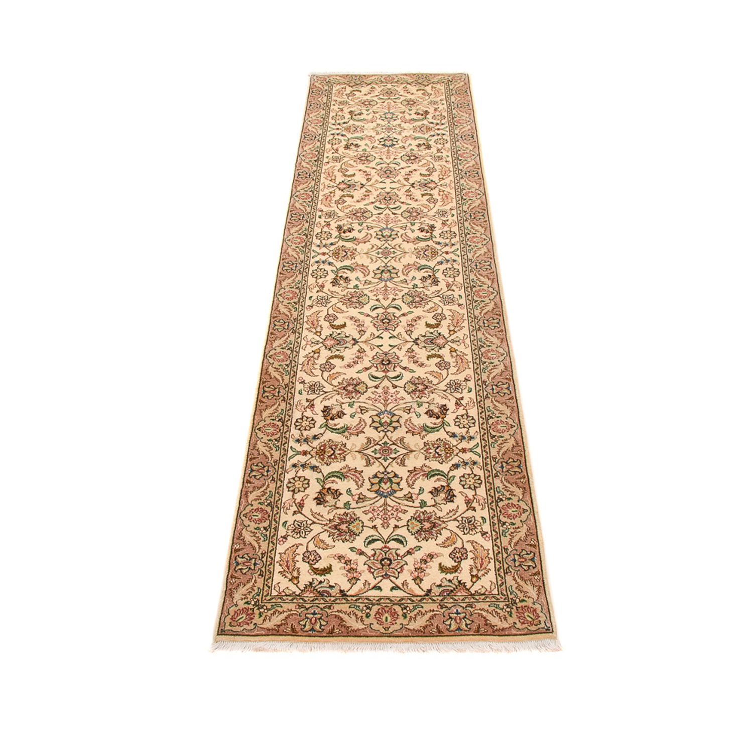 Loper Perzisch tapijt - Tabriz - Royal - 293 x 68 cm - karamel