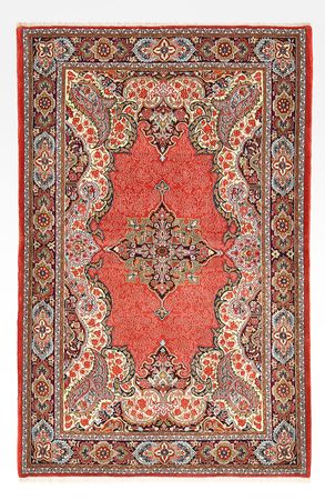 Tapis persan - Ghom - Royal - 205 x 132 cm - rouge