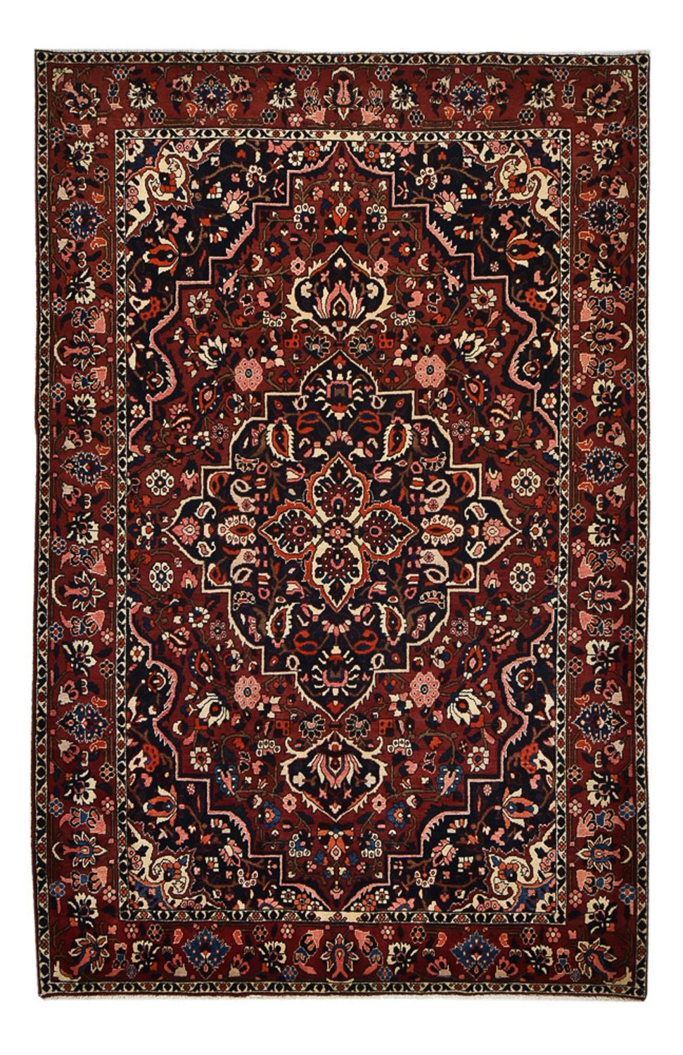 Tapis persan - Nomadic - 320 x 207 cm - rouge vin