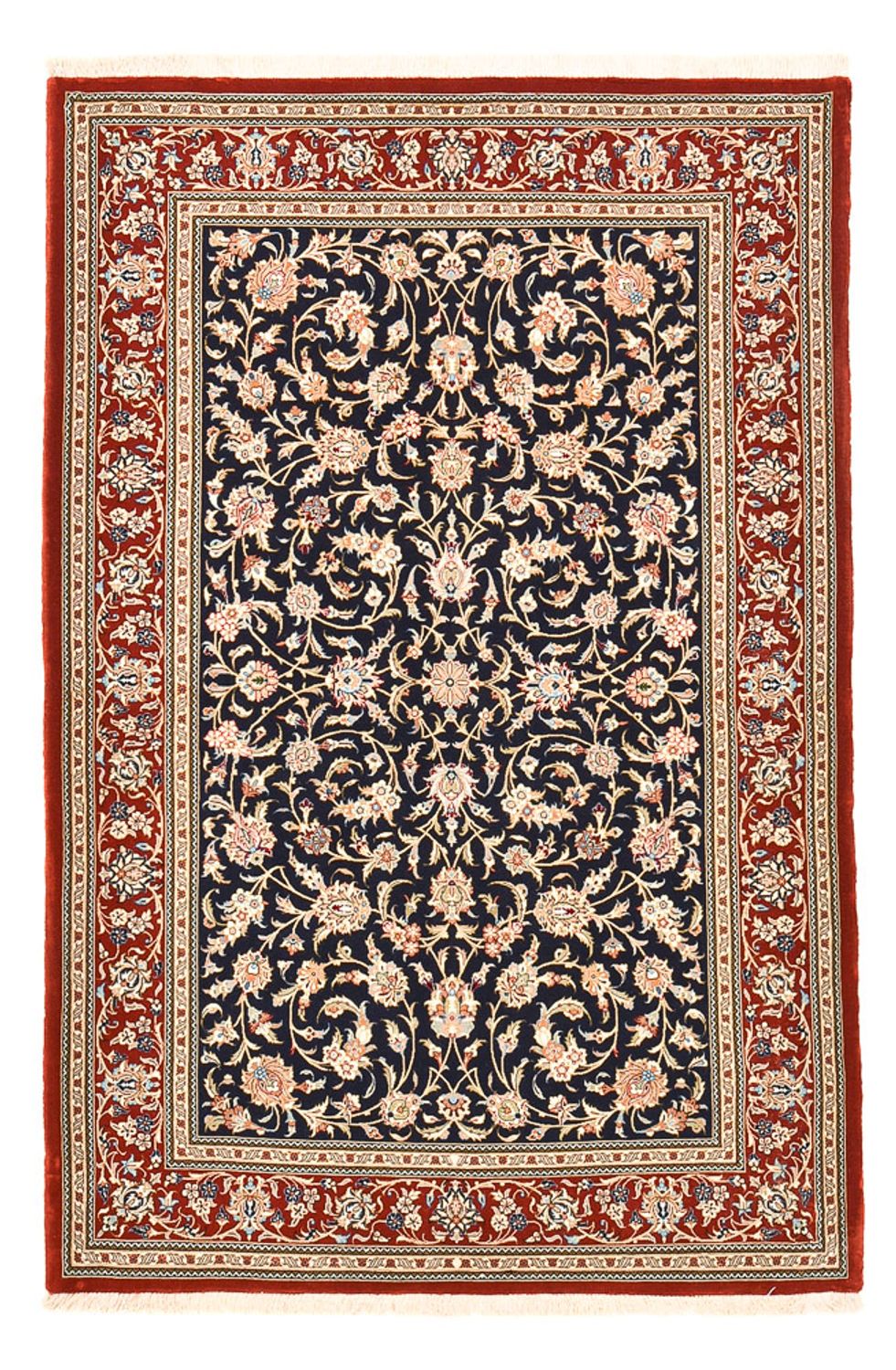 Perser Rug - Ghom - Royal - 204 x 133 cm - dark blue