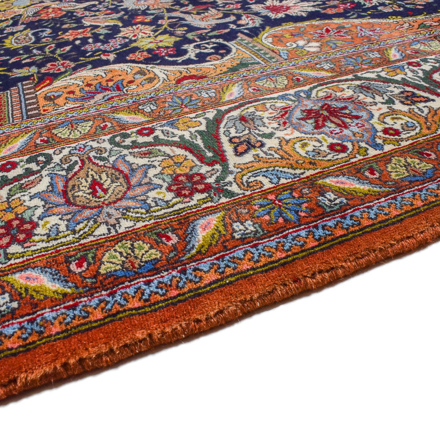 Tapis persan - Nomadic - 293 x 206 cm - bleu foncé