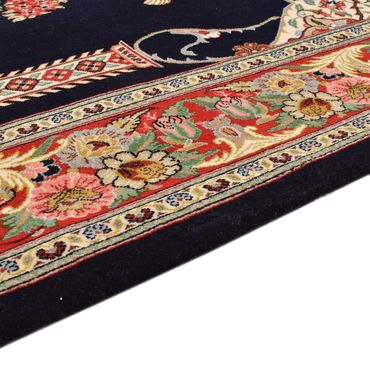 Tapis persan - Ghom - Royal - 218 x 135 cm - bleu foncé