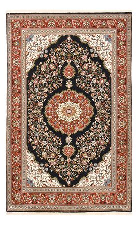 Tapis persan - Ghom - Royal - 218 x 138 cm - bleu foncé