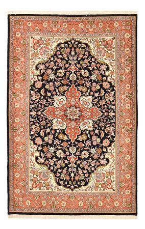 Tapis persan - Ghom - Royal - 227 x 140 cm - bleu foncé