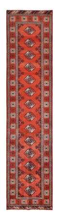 Loper Turkaman tapijt - 333 x 96 cm - rood