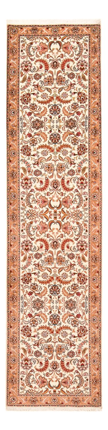 Biegacz Dywan perski - Tabriz - Premium - 314 x 79 cm - beżowy