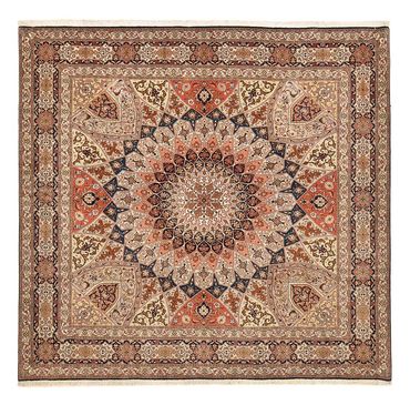 Tapis persan - Tabriz - Royal carré  - 252 x 248 cm - beige foncé