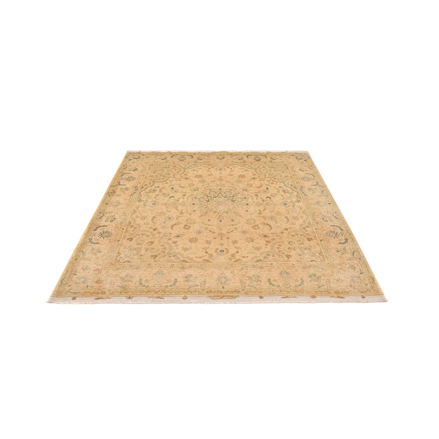 Tapis persan - Tabriz - Royal carré  - 250 x 244 cm - caramel