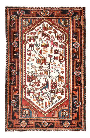 Tapis persan - Nomadic - 142 x 93 cm - multicolore