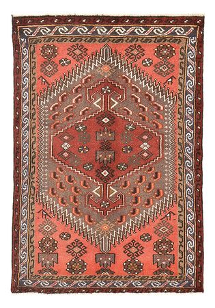 Alfombra persa - Bidjar - 136 x 96 cm - rojo claro