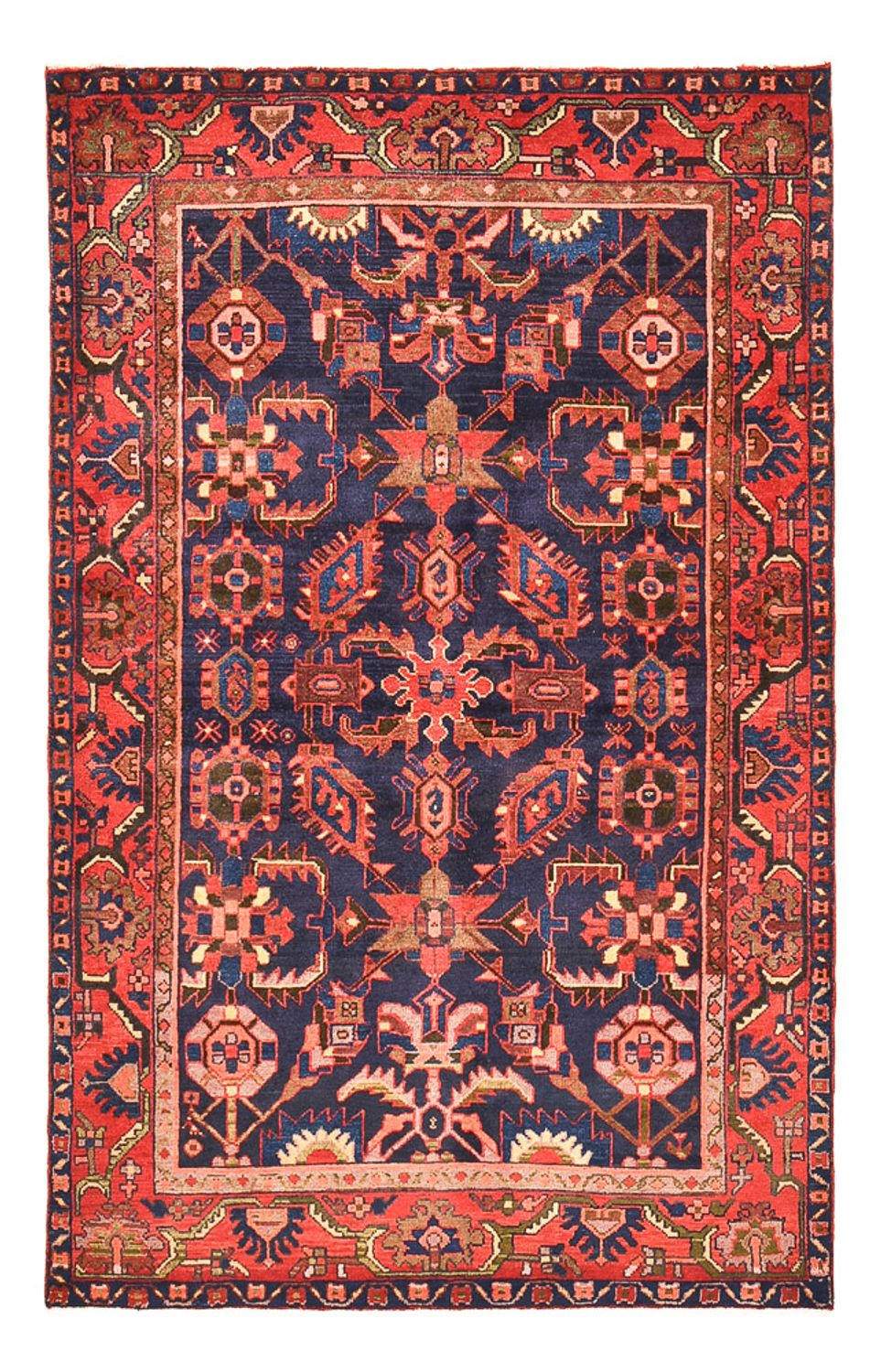 Alfombra persa - Nómada - 211 x 132 cm - multicolor