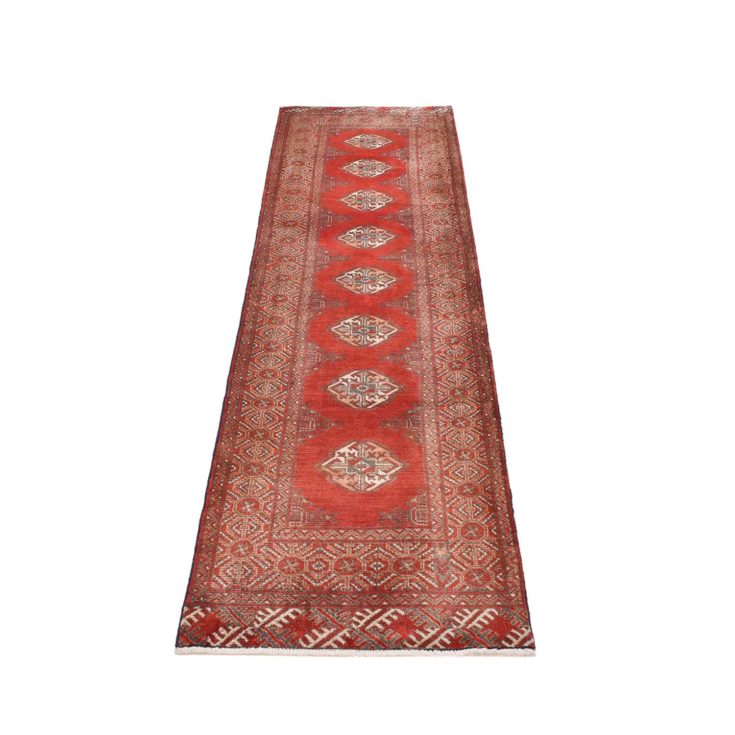 Tapis de couloir Tapis Turkaman - 279 x 79 cm - rouge